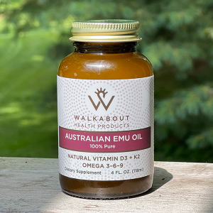 Walkabout Australian Emu Oil    4 fl. oz. (118 mL) - Liquid Supplement - Amber Glass Bottle